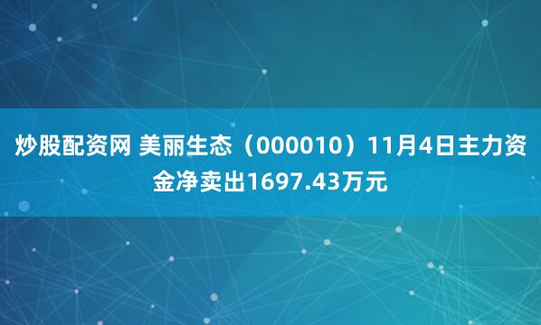 炒股配资网 美丽生态（000010）11月4日主力资金净卖出1697.43万元